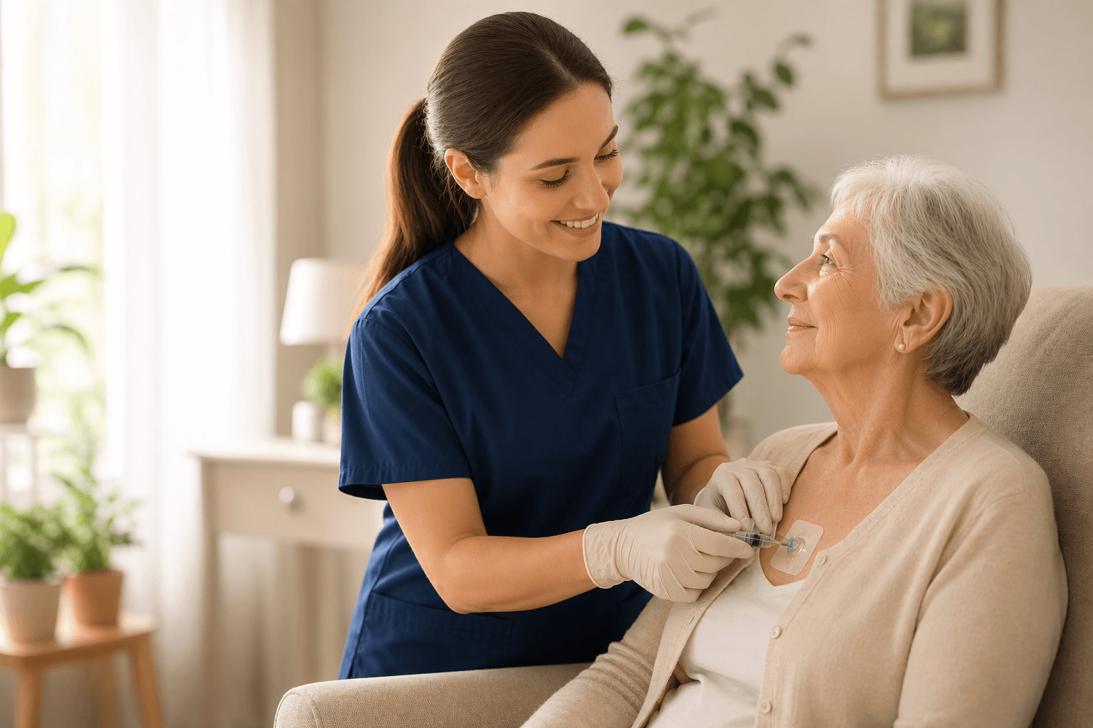 Portversorgung durch Sebat Pflege